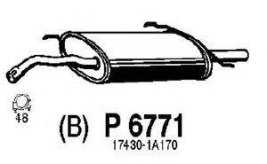 Фото Глушитель выхлопных газов конечный FENNO P6771