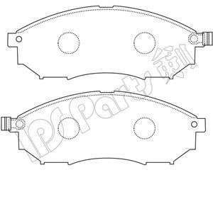 Фото Комплект гальмівних колодок, дискове гальмо IPS Parts IBD-1169