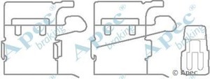 Фото Комплектующие, колодки дискового тормоза APEC braking KIT1136