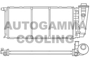 Фото Радіатор, охолодження двигуна AUTOGAMMA 100079