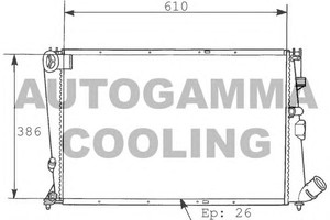 Фото Радіатор, охолодження двигуна AUTOGAMMA 100209