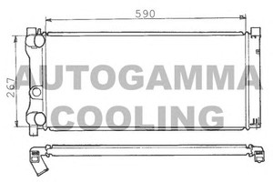Фото Радіатор, охолодження двигуна AUTOGAMMA 100290