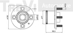 Фото Комплект подшипника ступицы колеса TREVI AUTOMOTIVE WB1767