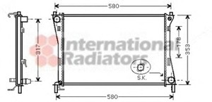 Фото Радіатор охолодження Ford Fiesta/Fusion 1.2-1.6 16V 01-12 VAN WEZEL 18002325