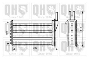 Фото Теплообмінник, отоплення салону QUINTON HAZELL QHR2092