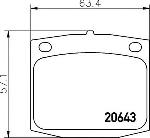 Фото Комлект гальмівних колодок, дисковий механізм MINTEX MDB1159