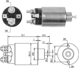 Фото Тягове реле, стартер Magneti Marelli 940113050397