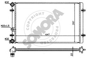 Фото Радіатор, охолодження двигуна SOMORA 350941