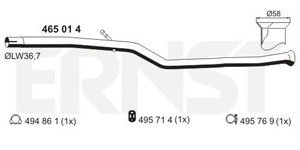 Фото Ремонтная трубка, катализатор ERNST 465014