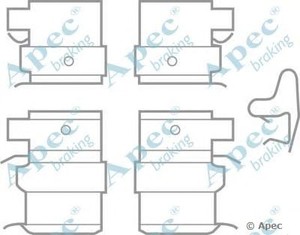 Фото Комплектующие, колодки дискового тормоза APEC braking KIT581