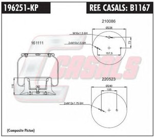 Фото Кожух пневматической рессоры CASALS B1167