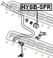 Фото Втулка заднього стабілізатора d13.8 Febest HYSBSFR