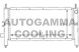 Фото Радіатор, охолодження двигуна AUTOGAMMA 100919