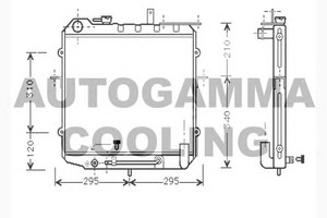 Фото Радіатор, охолодження двигуна AUTOGAMMA 104278