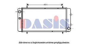 Фото Радіатор, охолодження двигуна AKS DASIS 370370N