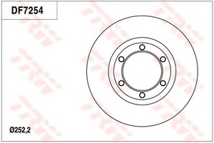 Фото Гальмівний диск TRW DF7254
