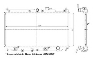 Фото Радіатор, охолодження двигуна NRF 56047