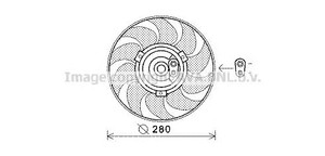 Фото Вентилятор, охолодження двигуна PRASCO VW7530