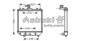 Фото Радіатор, охолодження двигуна ASHUKI K453-30