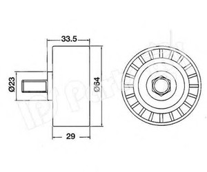 Фото Паразитный / ведущий ролик, зубчатый ремень IPS Parts ITB-6W01