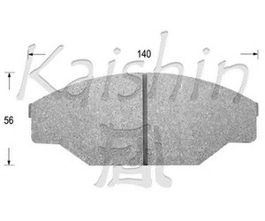 Фото Комплект гальмівних колодок, дискове гальмо KAISHIN D2069