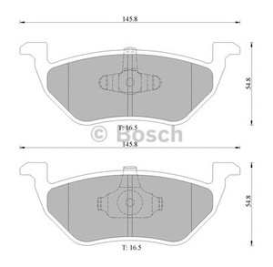 Фото Комлект гальмівних колодок, дисковий механізм Bosch 0 986 AB1 478