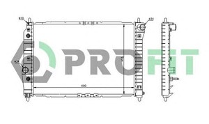 Фото Радіатор охолоджування Profit 1703A3