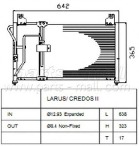 Фото Конденсатор, кондиціонер PARTS-MALL (PMC) PXNCB-033