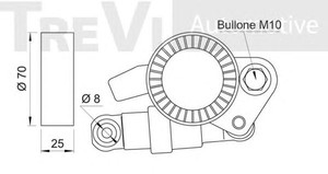 Фото Натяжитель ремня, клиновой зубча TREVI AUTOMOTIVE TA1280