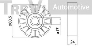 Фото Натяжний ролик, ремінь ГРМ TREVI AUTOMOTIVE TD1333