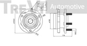 Фото Комплект подшипника ступицы колеса TREVI AUTOMOTIVE WB1195