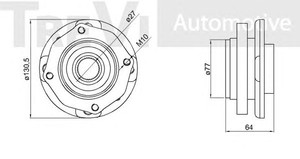 Фото Комплект подшипника ступицы колеса TREVI AUTOMOTIVE WB1287