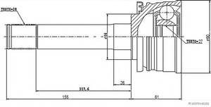 Фото Шарнірний комплект, привідний вал HERTH&BUSS (Jakoparts) J2825016