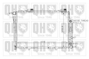 Фото Радіатор, охолодження двигуна QUINTON HAZELL QER1747