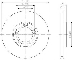 Фото Гальмівний диск Behr Hella Service 8DD 355 108-181