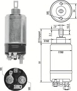 Фото Тягове реле, стартер Magneti Marelli 940113050248