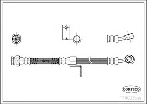 Фото Гальмівний шланг Corteco 19033539