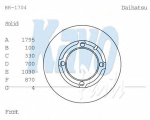 Фото Гальмівний диск KAVO PARTS BR1704