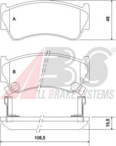 Фото Гальмівні колодки ABS 36955 OE