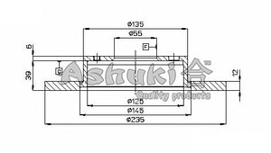 Фото Гальмівний диск ASHUKI M608-15