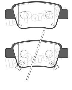 Фото Комплект гальмівних колодок, дискове гальмо IPS Parts IBR1292