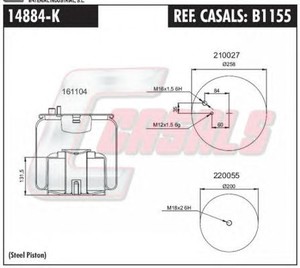 Фото Кожух пневматической рессоры CASALS B1155