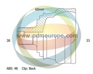 Фото Шарнірний комплект, приводний вал ODM-MULTIPARTS 12-211721