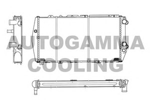Фото Радіатор, охолодження двигуна AUTOGAMMA 102523