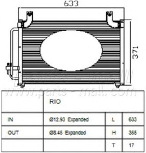 Фото Конденсатор, кондиціонер PARTS-MALL (PMC) PXNCB-029