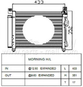 Фото Конденсатор, кондиціонер PARTS-MALL (PMC) PXNCB-042