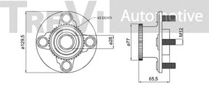 Фото Комплект подшипника ступицы колеса TREVI AUTOMOTIVE WB2272