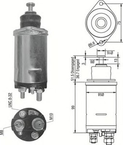 Фото Тягове реле, стартер Magneti Marelli 940113050297