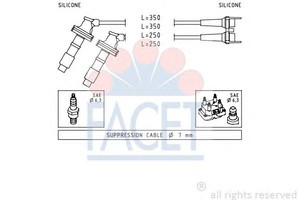 Фото Комплект дротів запалювання FACET 4.7061