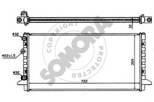 Фото Радіатор, охолодження двигуна SOMORA 352142